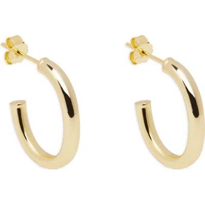 Argento Vivo Sterling Silver J-hoop Earrings In Gold