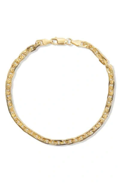 Argento Vivo Knife Edge Chain Bracelet In Gold
