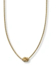 Argento Vivo Sterling Silver Knot Necklace In Gold