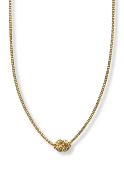 Argento Vivo Sterling Silver Knot Necklace In Gold