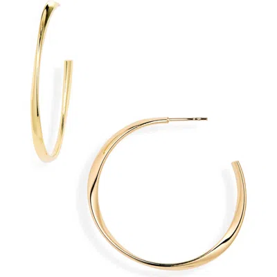 Argento Vivo Sterling Silver Large Hoop Earrings In Gold