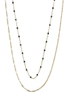 Argento Vivo Sterling Silver Layered 18k Gold Plate Sterling Silver Singapore Chain Necklace