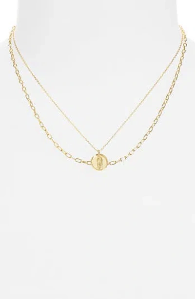 Argento Vivo Sterling Silver Layered Chain Necklace In Gold