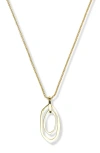 ARGENTO VIVO STERLING SILVER LAYERED LINK PENDANT NECKLACE