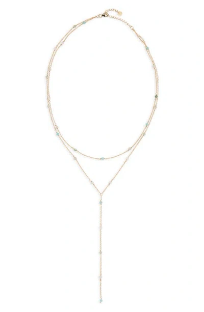 Argento Vivo Sterling Silver Layered Y-necklace In Gold