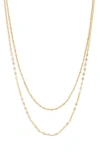 Argento Vivo Sterling Silver Mariner & Singapore Mixed Chain Layered Necklace In Gold