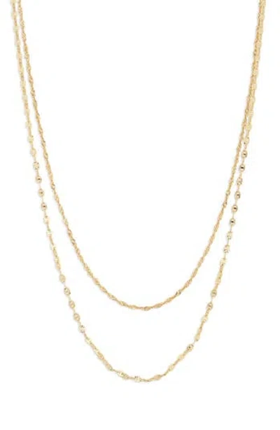 Argento Vivo Sterling Silver Mariner & Singapore Mixed Chain Layered Necklace In Gold