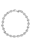 Argento Vivo Sterling Silver Mariner Puff Chain Link Bracelet