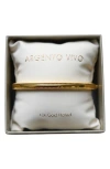 Argento Vivo Sterling Silver Milgrain Cuff In Gold