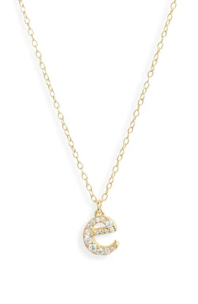 Argento Vivo Sterling Silver Mini Pavé Initial Necklace In Gold