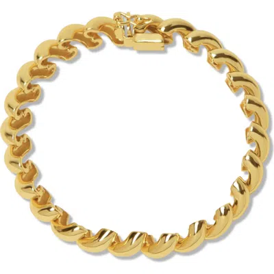 Argento Vivo Sterling Silver Mini San Marco Chain Bracelet In Gold