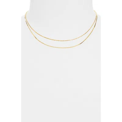 Argento Vivo Sterling Silver Mixed Chain Layered Necklace In Gold