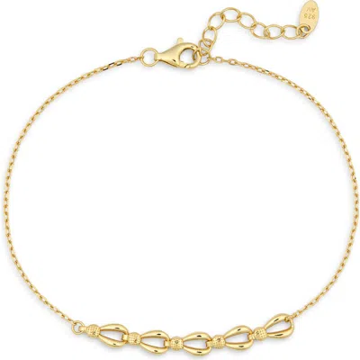 Argento Vivo Sterling Silver Modern Frontal Bracelet In Gold