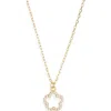 Argento Vivo Sterling Silver Mother-of-pearl Cubic Zirconia Flower Pendant Necklace In Gold