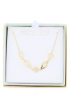Argento Vivo Sterling Silver Mother Of Pearl Quatrefoil Necklace In Gold