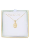 Argento Vivo Sterling Silver Mother-of-pearl Virgin Mary Pendant Necklace In Gold
