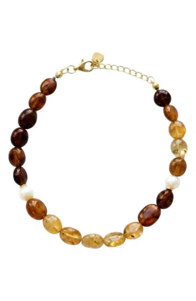 Argento Vivo Sterling Silver Neutral Beaded Bracelet In Multi