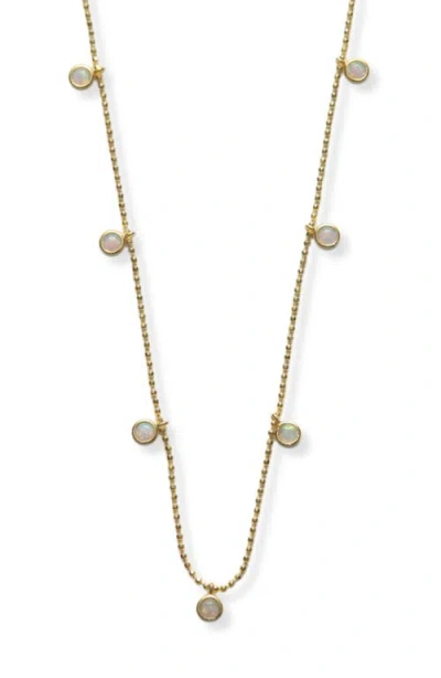 Argento Vivo Sterling Silver Opal Shaker Necklace In Gold