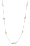 Argento Vivo Sterling Silver Organic-shape Station Necklace In Gold/ Silver