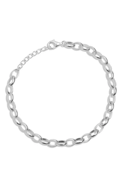 Argento Vivo Sterling Silver Oval Chain Bracelet In Silver