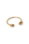 Argento Vivo Sterling Silver Oval Open Band Ring In Gold