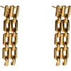 Argento Vivo Sterling Silver Panthera Link Linear Drop Earrings