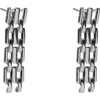 Argento Vivo Sterling Silver Panthera Link Linear Drop Earrings In Metallic
