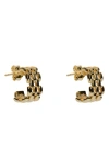 Argento Vivo Sterling Silver Panthera Wide Hoop Earrings In Gold