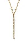 Argento Vivo Sterling Silver Paper Clip Chain Y-necklace In Gold