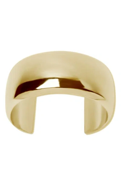 Argento Vivo Sterling Silver Polished Cuff Bracelet In Gold
