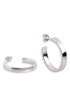 Argento Vivo Sterling Silver Polished Hoop Earrings In Silver