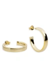 Argento Vivo Sterling Silver Polished Hoop Earrings In Gold