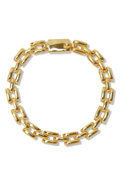 Argento Vivo Sterling Silver Porto Link Bracelet In Gold