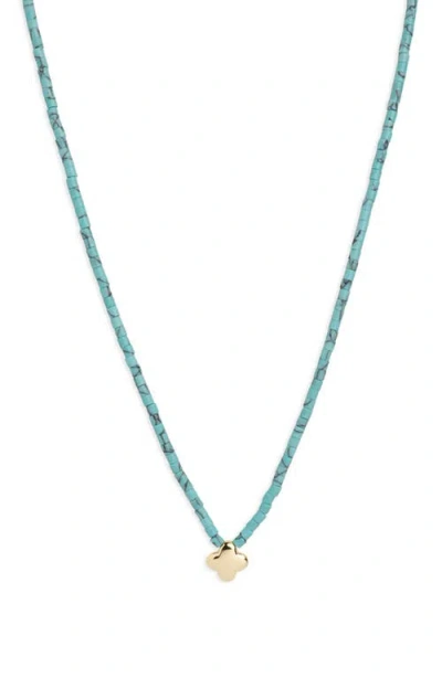 Argento Vivo Sterling Silver Puffy Turquoise Beaded Pendant Necklace In Blue