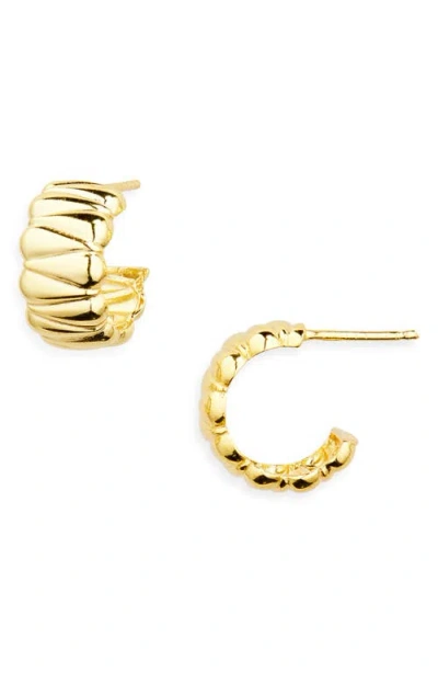 Argento Vivo Sterling Silver Quilted Hoop Earrings