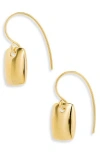 Argento Vivo Sterling Silver Rectangle Disc Drop Earrings In Gold