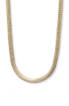 Argento Vivo Sterling Silver Reverse Herringbone Chain Necklace