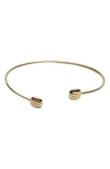 Argento Vivo Sterling Silver Rib Textured Cuff Bracelet In Gold