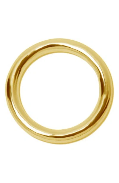 Argento Vivo Sterling Silver Round Bangle In Gold