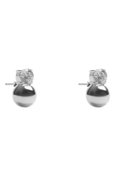 Argento Vivo Sterling Silver Scarlette Stud Earrings In Metallic