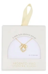 Argento Vivo Sterling Silver Sentimental Clover Pendant Necklace In Gold