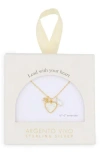 Argento Vivo Sterling Silver Sentimental Heart Pendant Necklace In Gold