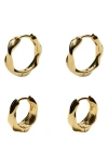 Argento Vivo Sterling Silver Set Of 2 Twisted Hoop Earrings