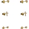 Argento Vivo Sterling Silver Set Of 3 Stud Earrings In Gold