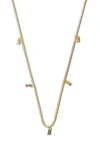 Argento Vivo Sterling Silver Shaky Cubic Zirconia Tennis Necklace In Gold