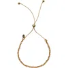 Argento Vivo Sterling Silver Singapore 18k Gold Plate Sterling Silver Adjustable Slide Bracelet