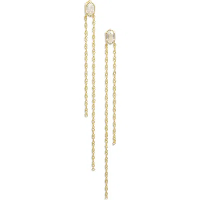 Argento Vivo Sterling Silver Singapore Chain Fringe Drop Earrings In Gold