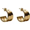 Argento Vivo Sterling Silver Small Double Row Hoop Earrings