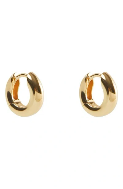 Argento Vivo Sterling Silver Small Huggie Hoop Earrings In Gold