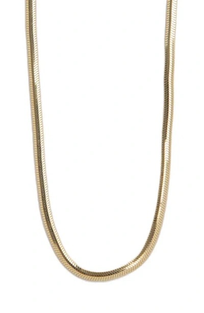 Argento Vivo Sterling Silver Snake Chain Necklace In Gold